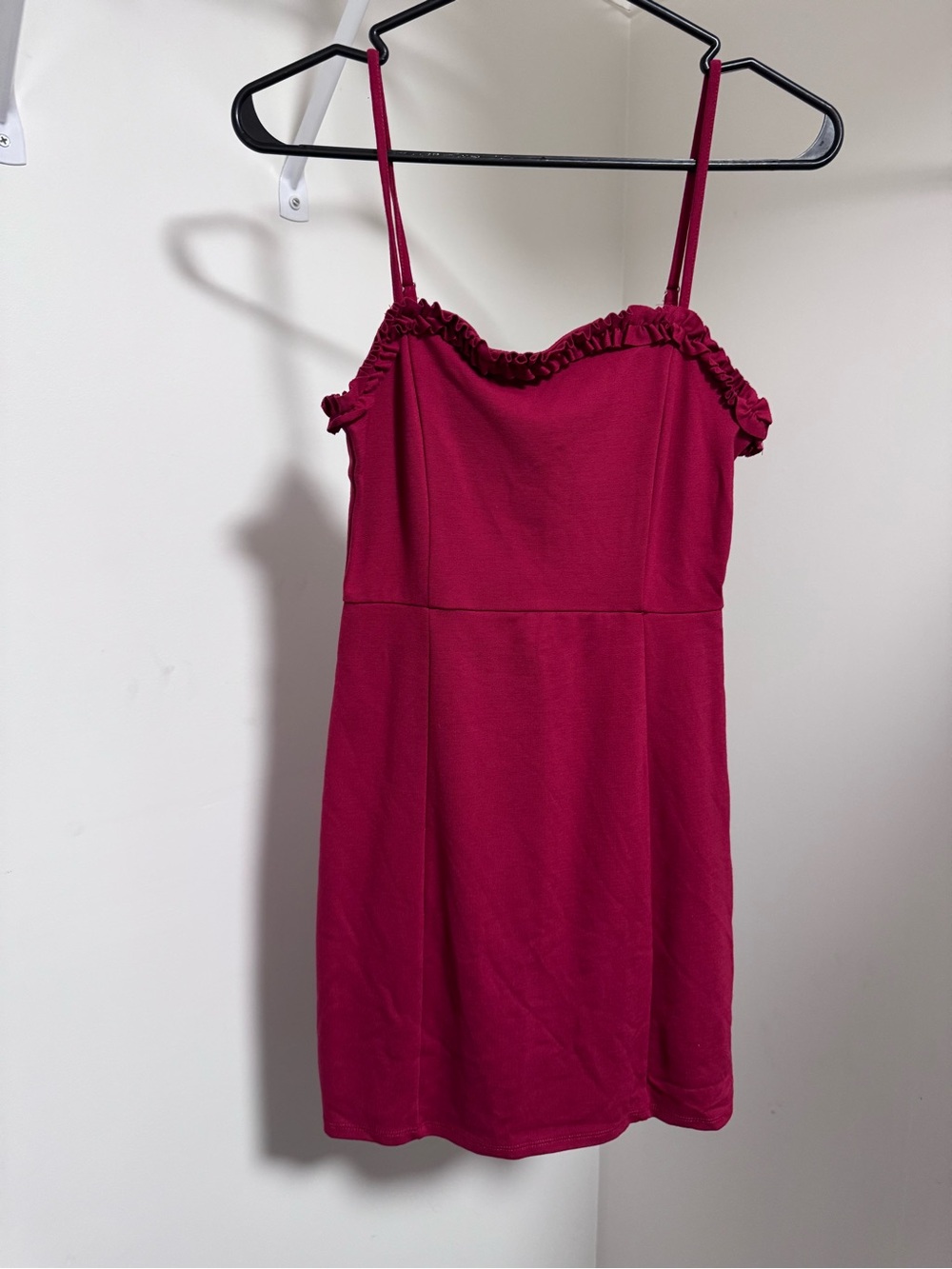 Red Forever 21 Mini Dress with Ruffle Detail
